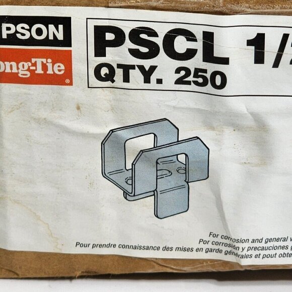 Simpson Strong-Tie PSCL 1/2 Sheathing Clip Galvanized Silver Steel Pack of 250 - Picture 5 of 7